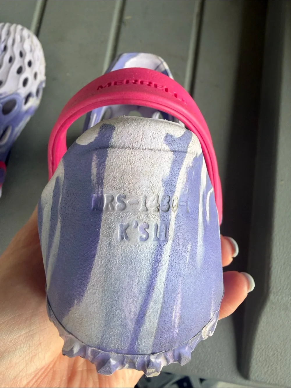 Merrell Kids Water Shoes Purple White with Pink Strap